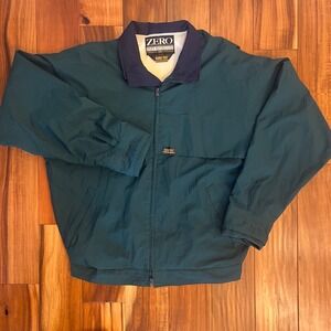 Zero Restriction Gore-Tex Golf Jacket Mens Large Green Full Zip Windbreaker